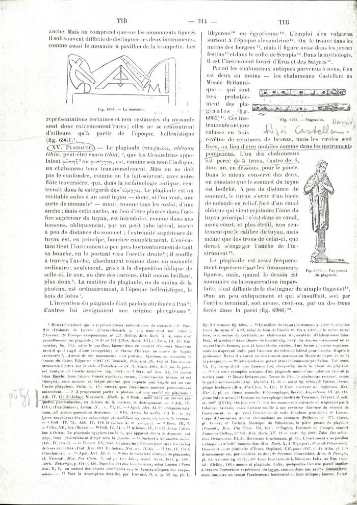 Λήμμα "tibia" από γαλλόφωνη εγκυκλοπαίδεια [φωτοαντίγραφα]